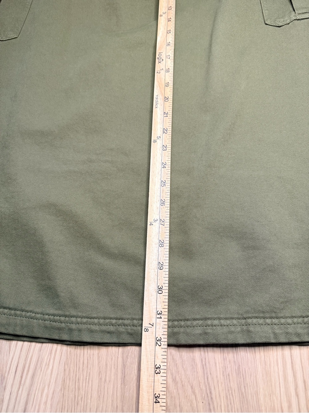 ASOS DESIGN A-Line Utility Cargo Boho Pockets Green Khaki Maxi Skirt Womens S - Picture 8 of 10